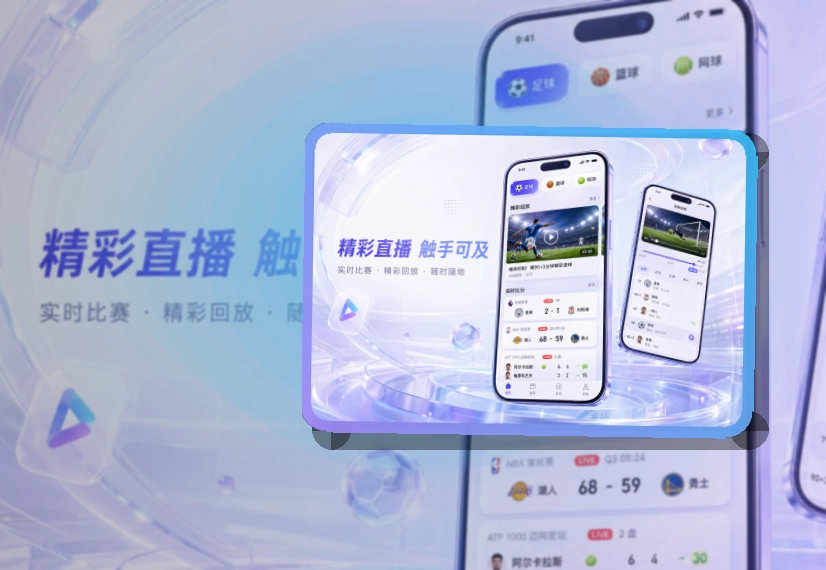 海报式引导 · 官方App下载 · 常看联赛快速进入界面展示